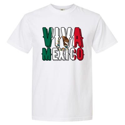 Viva Mexico Hispanic Mexican Heritage Garment-Dyed Heavyweight T-Shirt