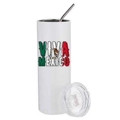 Viva Mexico Hispanic Mexican Heritage Stainless Steel Tumbler