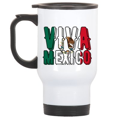 Viva Mexico Hispanic Mexican Heritage Stainless Steel Travel Mug