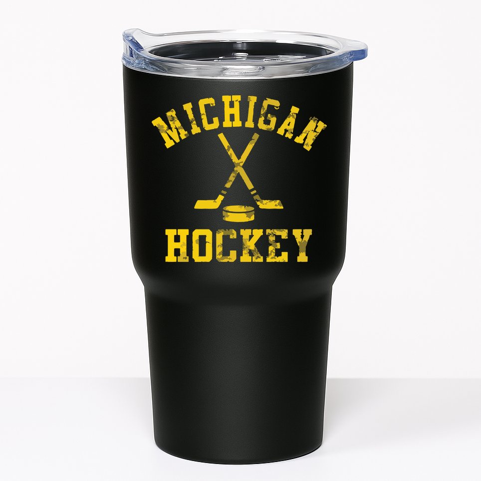 Vintage Michigan Hockey Tumbler