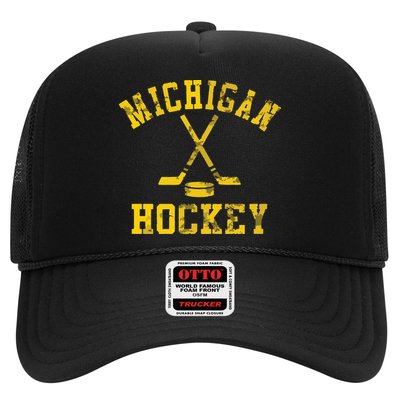 Vintage Michigan Hockey Trucker Hat