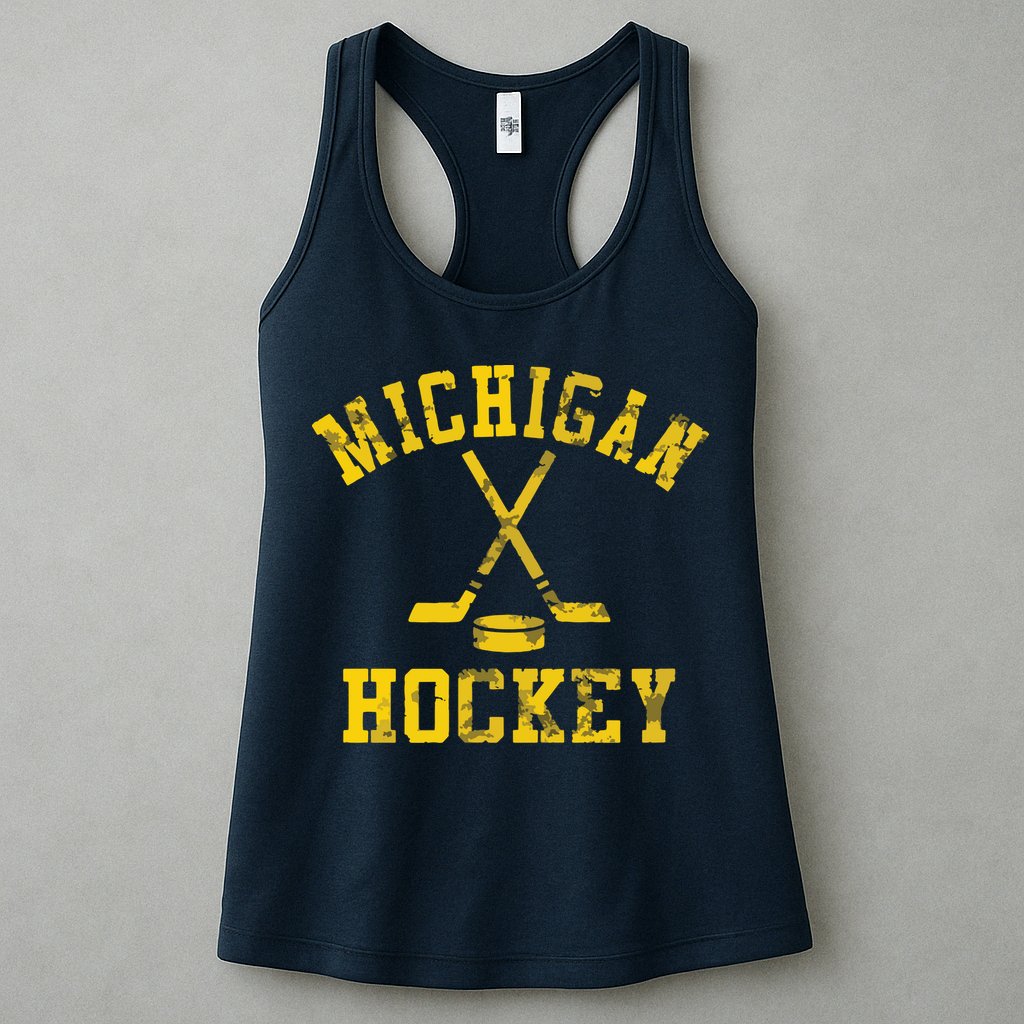 Vintage Michigan Hockey Womens Tank Top