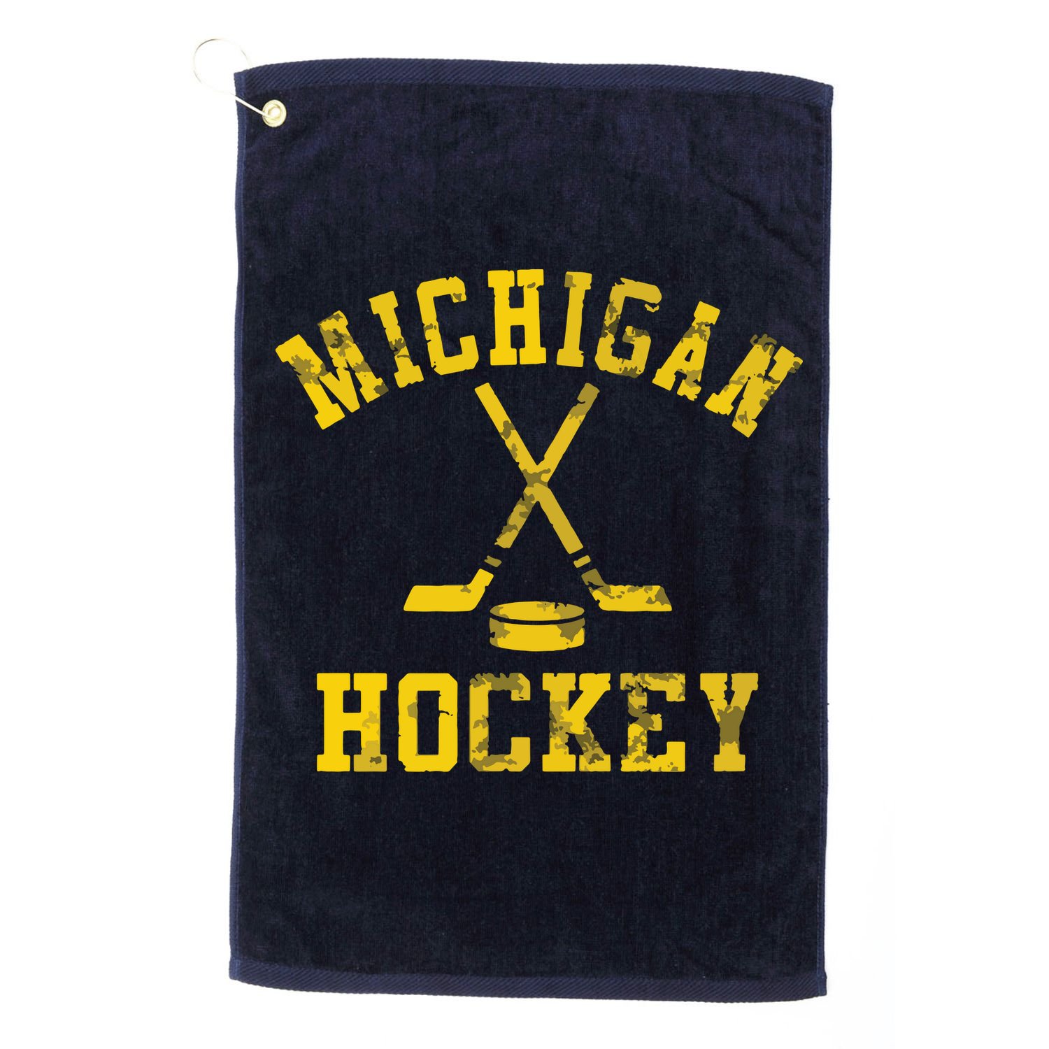 Vintage Michigan Hockey Golf Towel