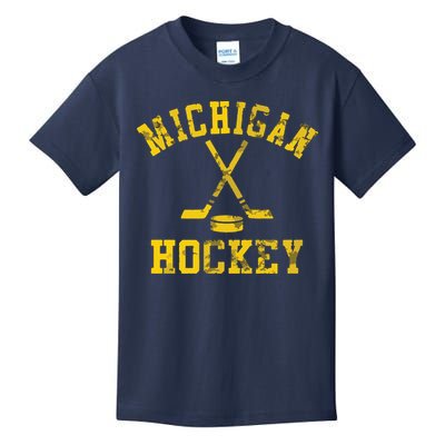 Vintage Michigan Hockey Kids T-Shirt