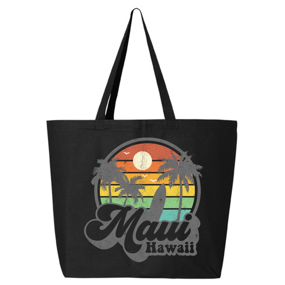 Vintage Maui Hawaii Hawaiian Beach Surfing 25L Jumbo Tote