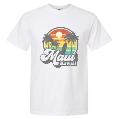 Vintage Maui Hawaii Hawaiian Beach Surfing Garment-Dyed Heavyweight T-Shirt