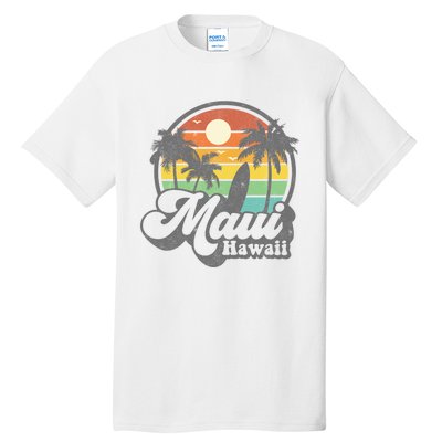 Vintage Maui Hawaii Hawaiian Beach Surfing Tall T-Shirt