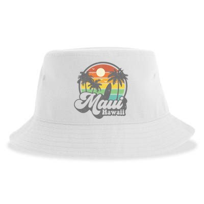 Vintage Maui Hawaii Hawaiian Beach Surfing Sustainable Bucket Hat