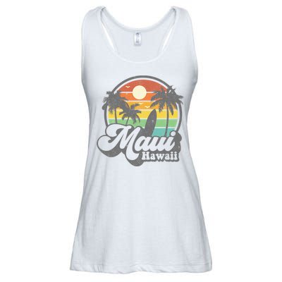 Vintage Maui Hawaii Hawaiian Beach Surfing Ladies Essential Flowy Tank