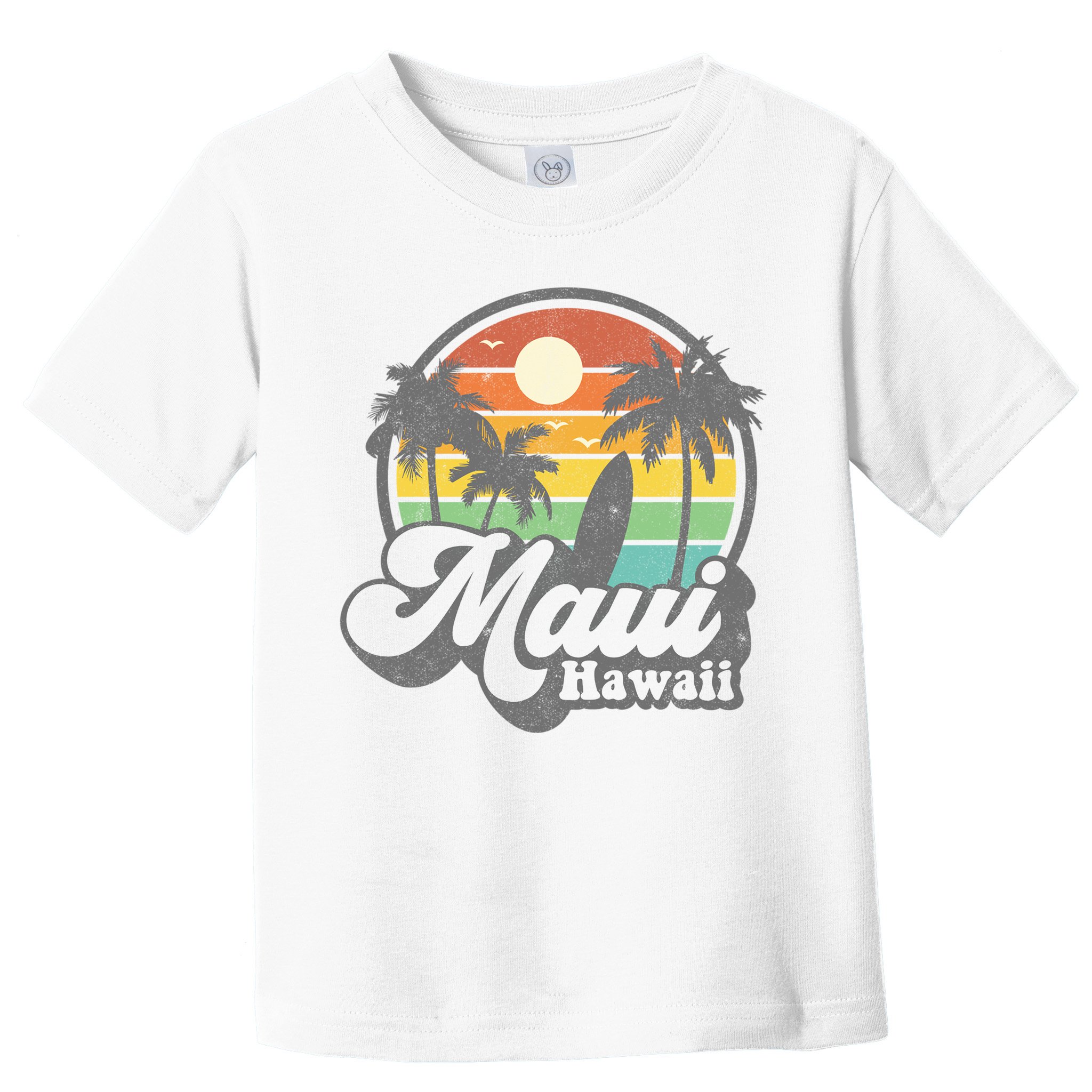 Vintage Maui Hawaii Hawaiian Beach Surfing Toddler T-Shirt