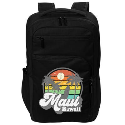 Vintage Maui Hawaii Hawaiian Beach Surfing 70's Surf Gift Impact Tech Backpack