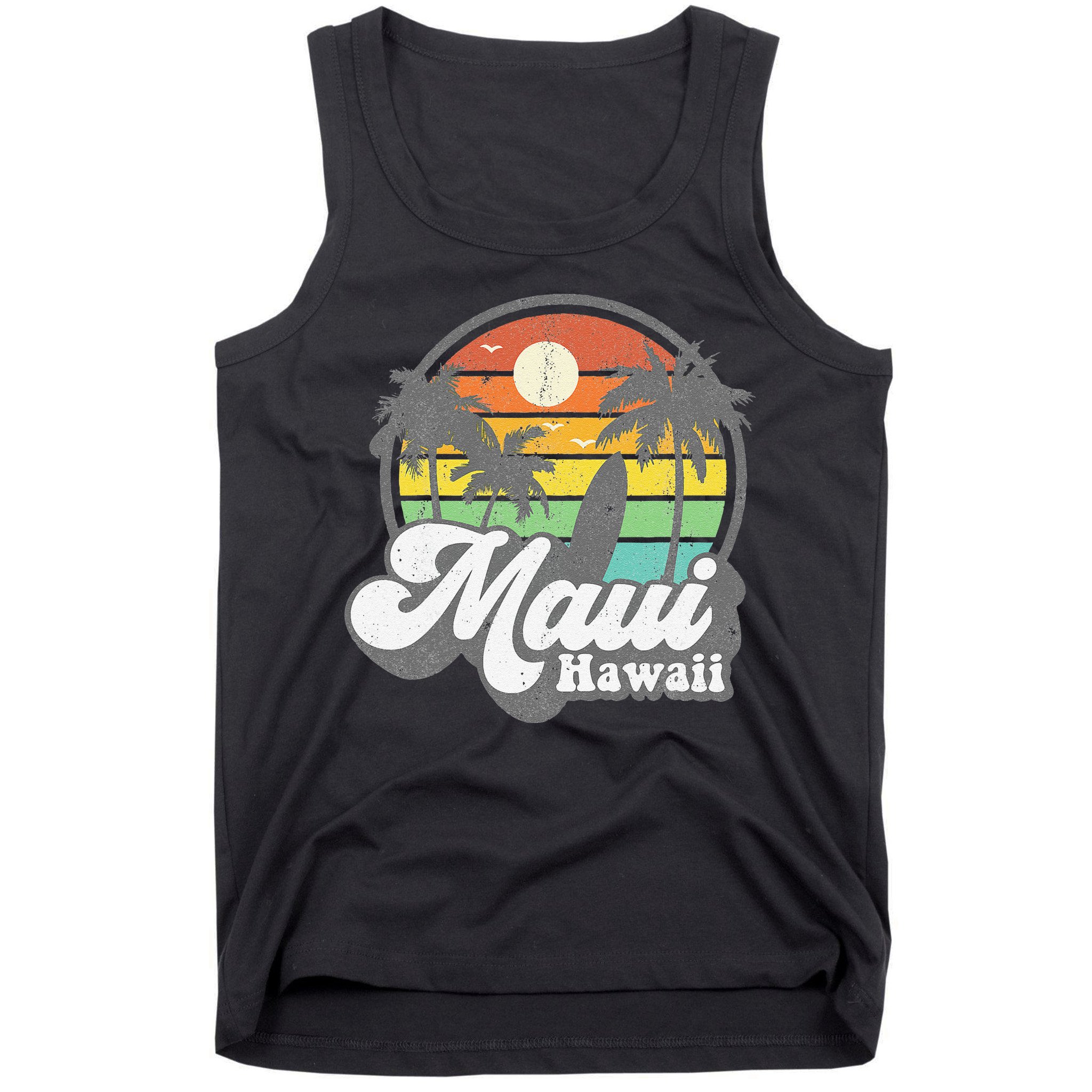 Vintage Maui Hawaii Hawaiian Beach Surfing 70's Surf Gift Tank Top