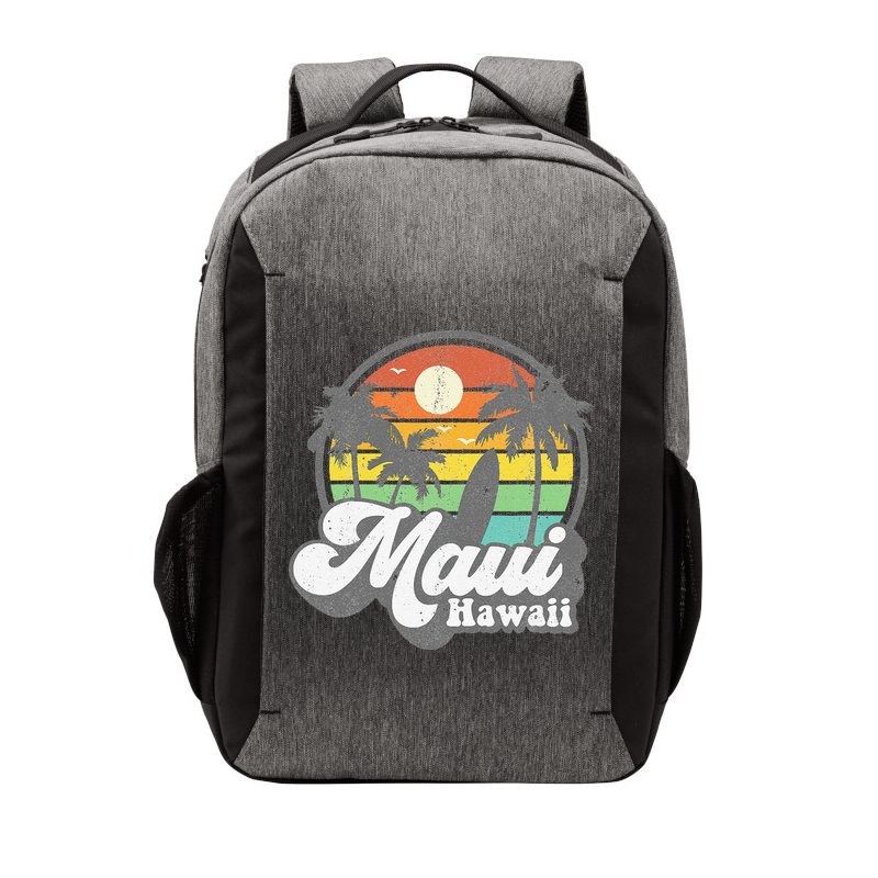 Vintage Maui Hawaii Hawaiian Beach Surfing 70's Surf Gift Vector Backpack