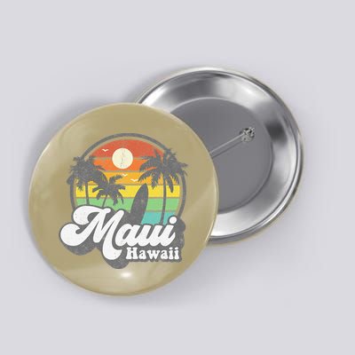 Vintage Maui Hawaii Hawaiian Beach Surfing 70's Surf Gift Button