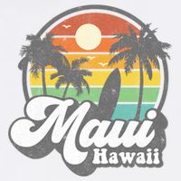 Vintage Maui Hawaii Hawaiian Beach Surfing 70's Surf Gift Bucket Hat