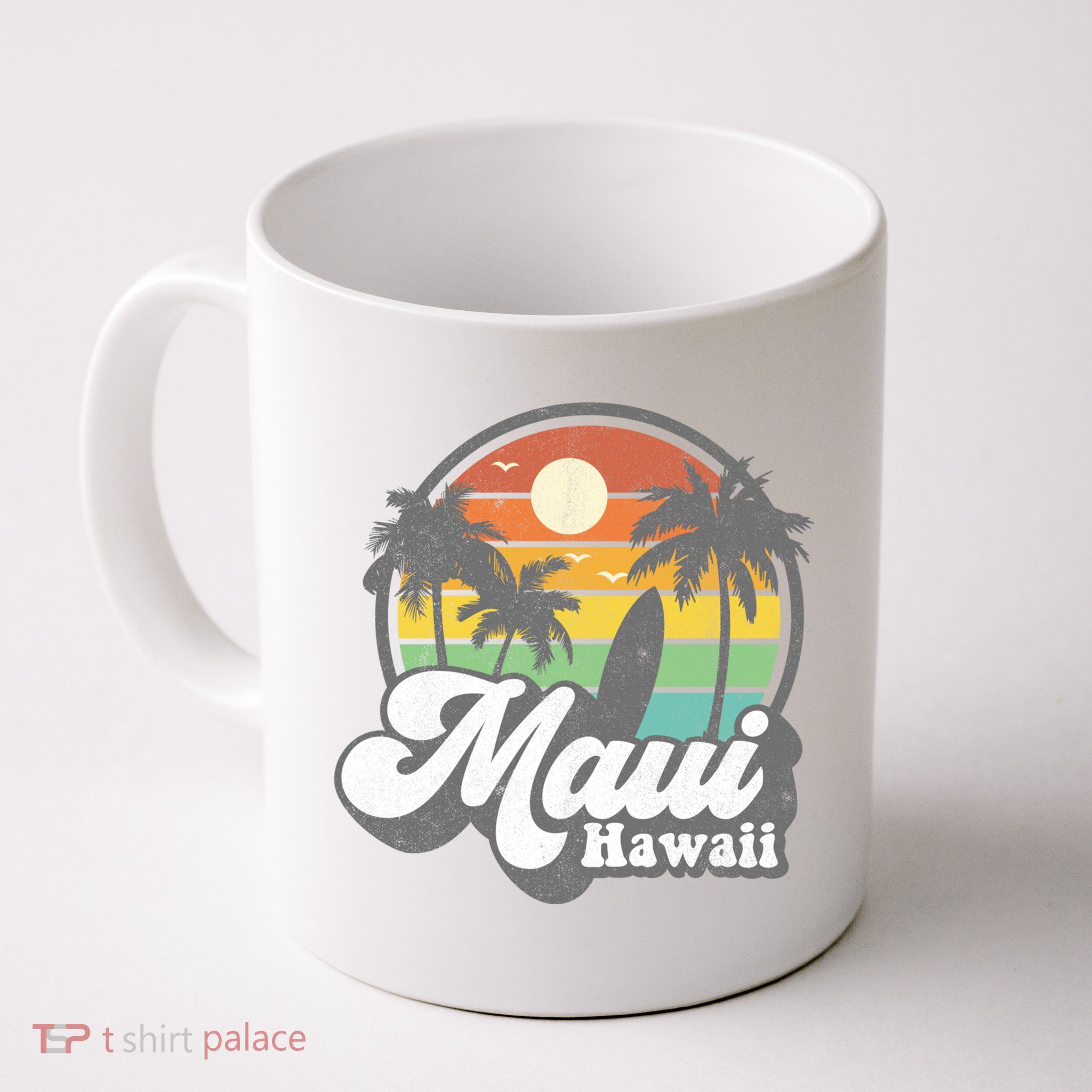 Vintage Maui Hawaii Hawaiian Beach Surfing 70's Surf Gift Mug