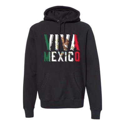 Viva Mexico Hispanic Mexican Heritage Eagle Mexico Premium Hoodie