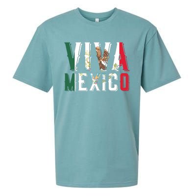 Viva Mexico Hispanic Mexican Heritage Eagle Mexico Sueded Cloud Jersey T-Shirt