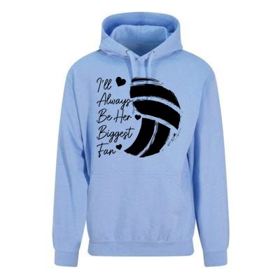 Volleyball Mom Her Biggest Fan Volleyball Daughter Gift Unisex Surf Hoodie