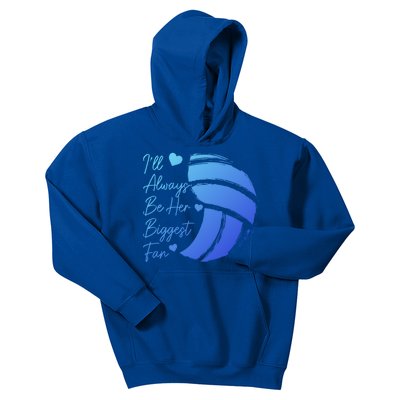 Volleyball Mom Her Biggest Fan Volleyball Daughter Gift Kids Hoodie