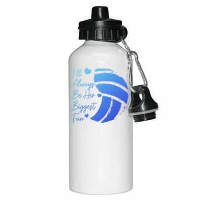 Volleyball Mom Her Biggest Fan Volleyball Daughter Gift Aluminum Water Bottle 