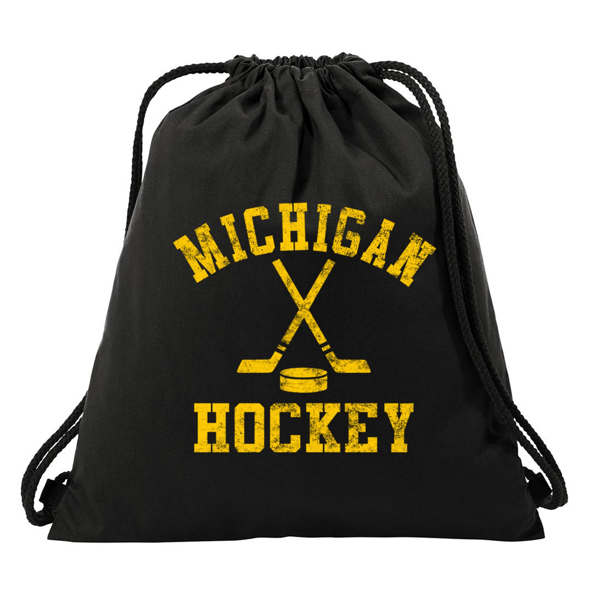 Vintage Michigan Hockey Gift Drawstring Bag