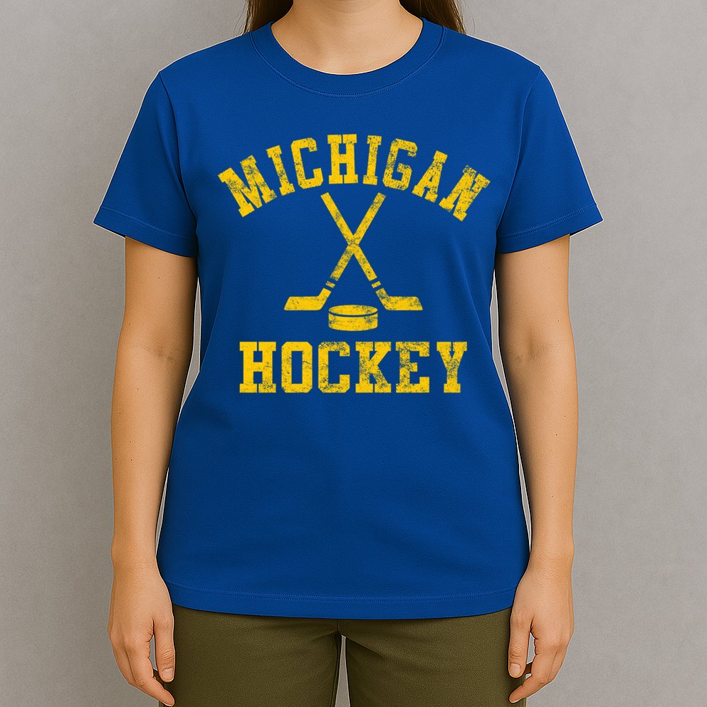 Vintage Michigan Hockey Gift T-Shirt