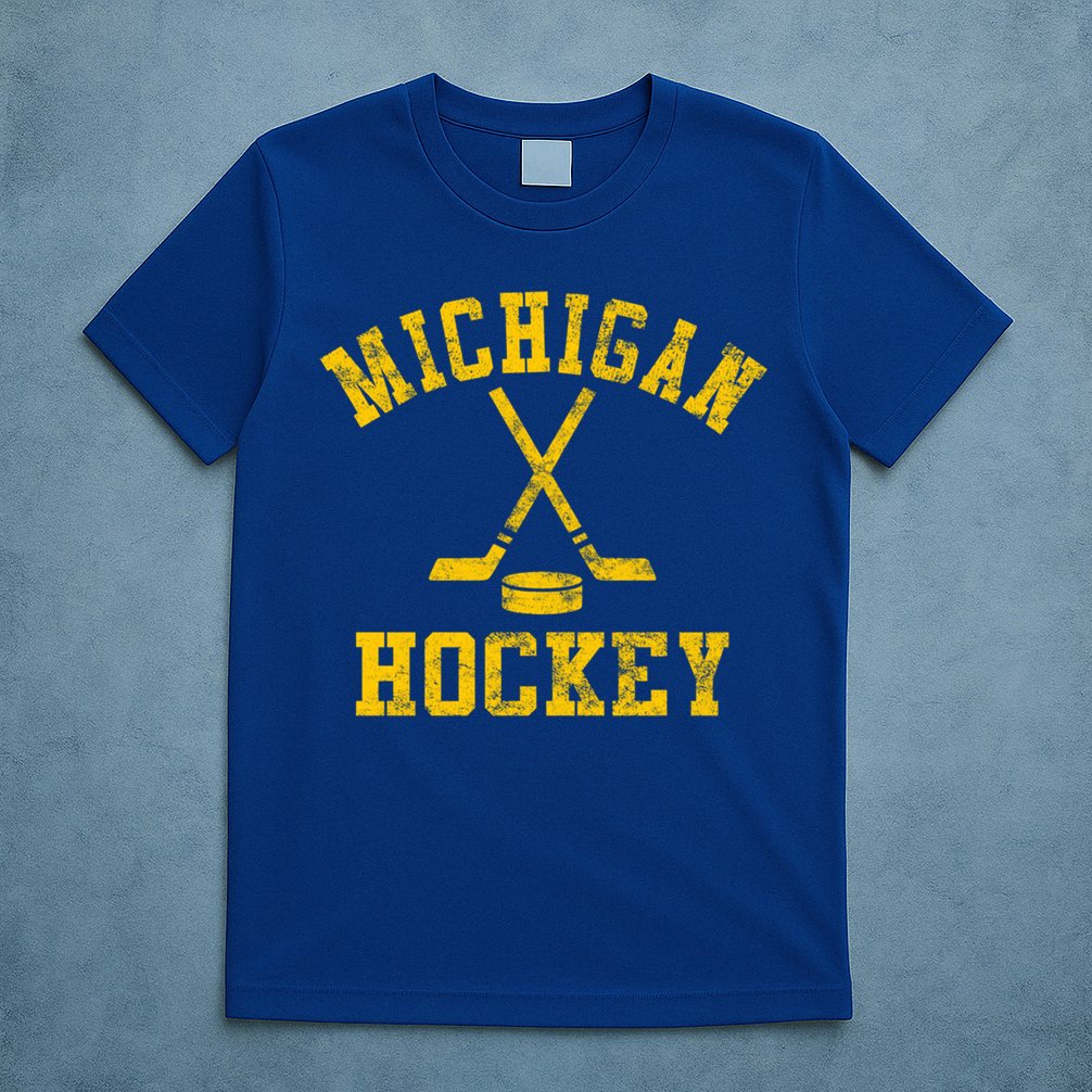Vintage Michigan Hockey Gift T-Shirt