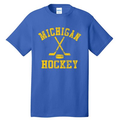 Vintage Michigan Hockey Gift Tall T-Shirt