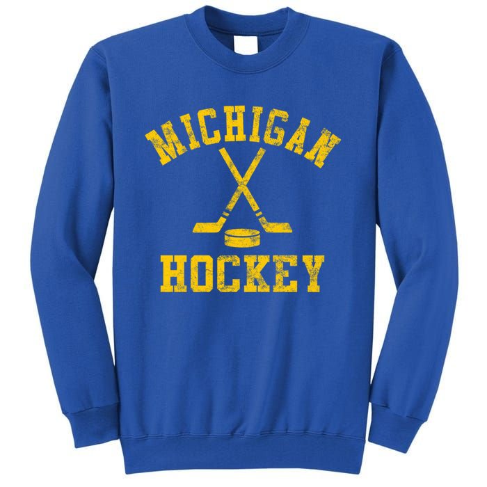 Vintage Michigan Hockey Gift Tall Sweatshirt