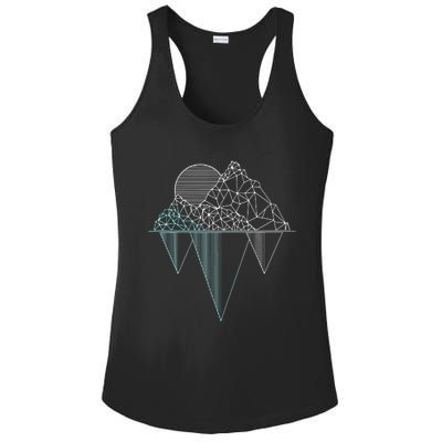 Vintage Mountains Hiking Camping Rock Climbing Camper Gift Ladies PosiCharge Competitor Racerback Tank