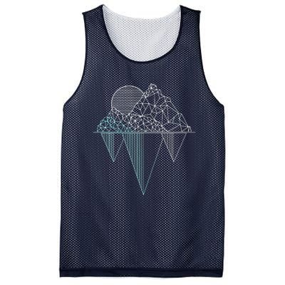 Vintage Mountains Hiking Camping Rock Climbing Camper Gift Mesh Reversible Basketball Jersey Tank