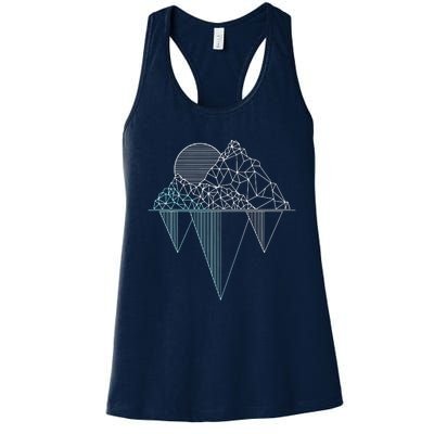 Vintage Mountains Hiking Camping Rock Climbing Camper Gift Women's Racerback Tank