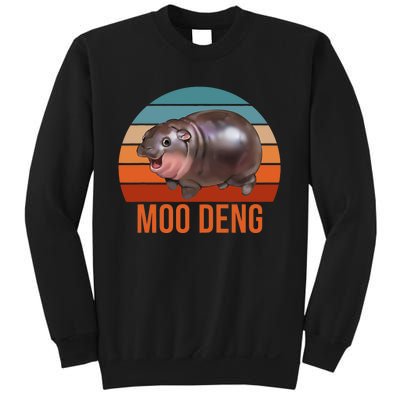 Vintage Moodeng Hippo Famous Baby Pigmy Moodeng Zoo Family Sweatshirt