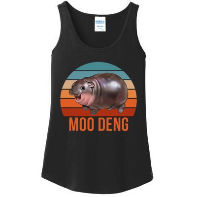 Vintage Moodeng Hippo Famous Baby Pigmy Moodeng Zoo Family Ladies Essential Tank