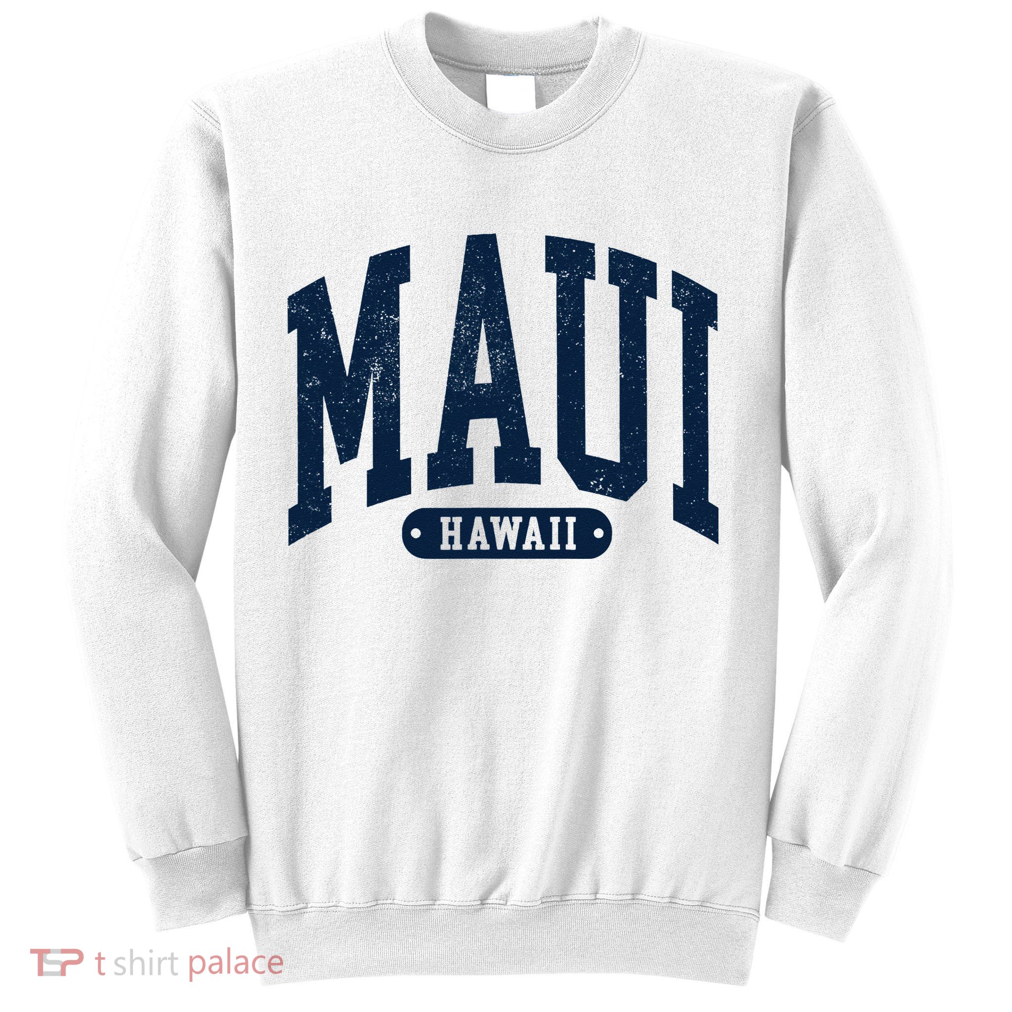 Vintage Maui Hawaii Distressed Retro Beach Vacation Sweatshirt