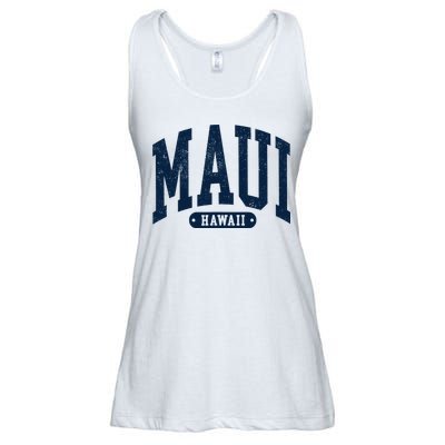Vintage Maui Hawaii Distressed Retro Beach Vacation Ladies Essential Flowy Tank