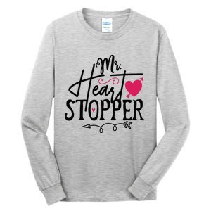 Valentine My Heart Tall Long Sleeve T-Shirt