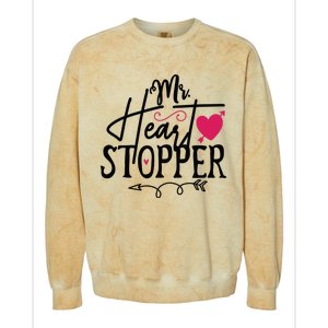 Valentine My Heart Colorblast Crewneck Sweatshirt