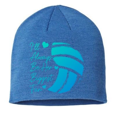 Volleyball Mom Her Biggest Fan Volleyball Daughter Gift Sustainable Beanie