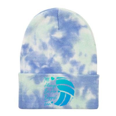 Volleyball Mom Her Biggest Fan Volleyball Daughter Gift Tie Dye 12in Knit Beanie