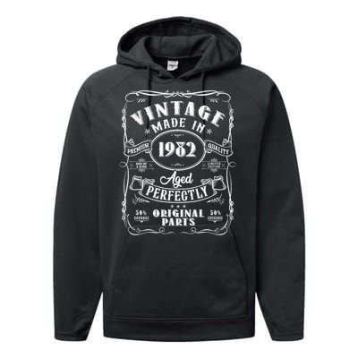 Vintage Made In 1982 One Of A Kind Limited Edition Aged Perfectly Original Parts Performance Fleece Hoodie