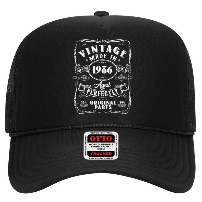 Vintage Made In 1986 One Of A Kind Limited Edition Aged Perfectly Original Parts High Crown Mesh Back Trucker Hat