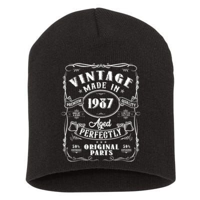 Vintage Made In 1987 One Of A Kind Limited Edition Aged Perfectly Original Parts Short Acrylic Beanie