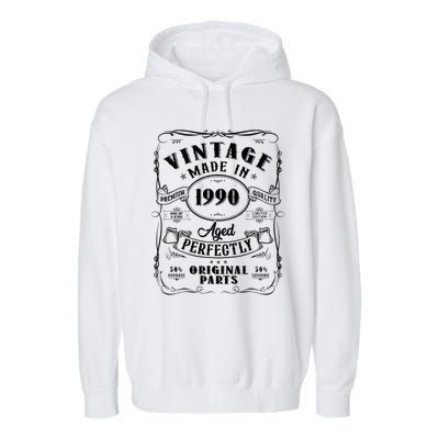 Vintage Made In 1990 One Of A Kind Limited Edition Aged Perfectly Original Parts Garment-Dyed Fleece Hoodie