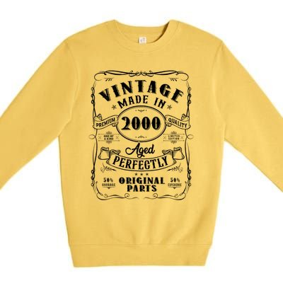 Vintage Made In 2000 One Of A Kind Limited Edition Aged Perfectly Original Parts Premium Crewneck Sweatshirt