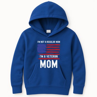 Veteran Mom IM Not A Regular Mom IM A Veteran Mom Cool Gift Kids Hoodie