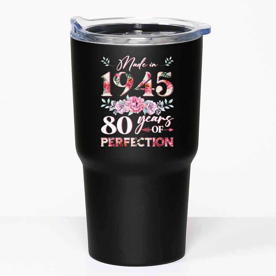 Vintage Made In 1945 80th Birthday 80 Years Old Tumbler
