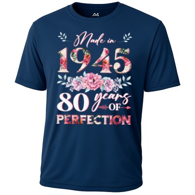 Vintage Made In 1945 80th Birthday 80 Years Old Performance Shirt
