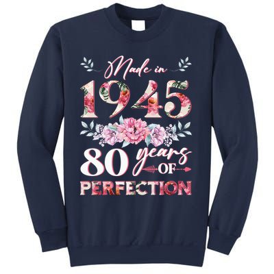 Vintage Made In 1945 80th Birthday 80 Years Old Sweatshirt